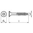 Surub pentru PAL si lemn cap inecat DIN 7505A 4x25mm 1000 buc./punga 1